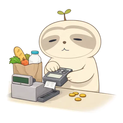 レジで会計するなまコ