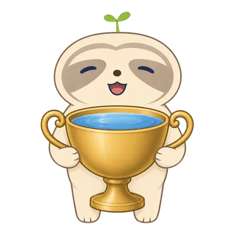 優勝カップで喜ぶなまコ