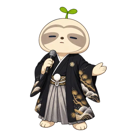 金の松模様で歌うなまコ