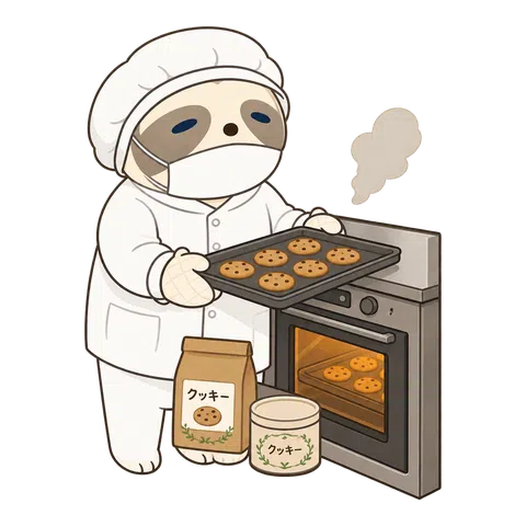 クッキーを焼くなまコ