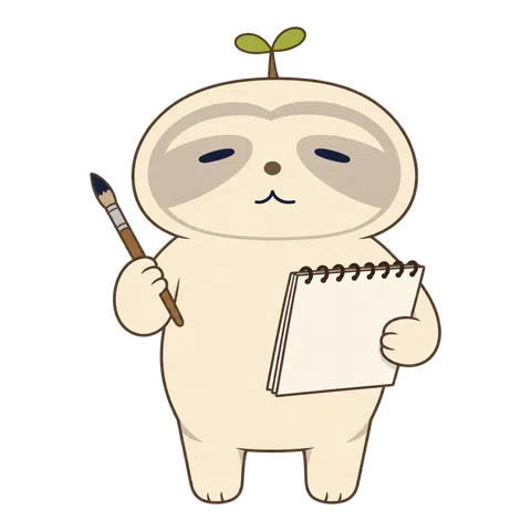 筆と画用紙を持つなまコ