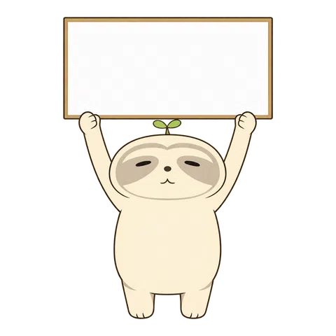 頭上にボードを持つなまコ