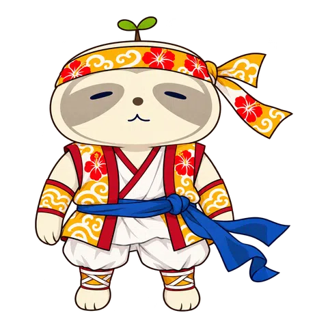 黄色い祭り衣装のなまコ