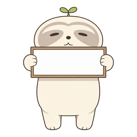 胸元でボードを持つなまコ