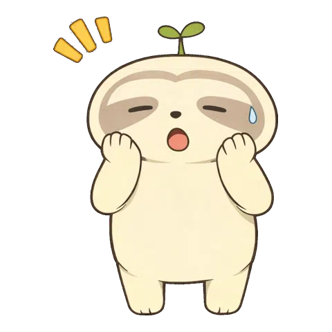 驚いて頬を押さえるなまコ