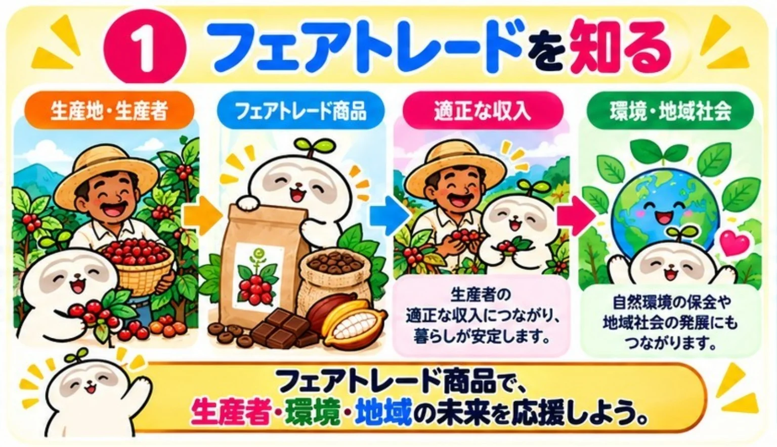フェアトレードの生産者、適正な収入、環境と地域社会とのつながり